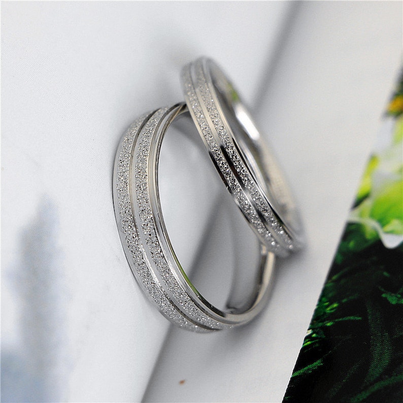 Promise Couple Rings,Rings Set,Personalized His and Her Engagement Rings,Titanium steel Engrave Ring Set