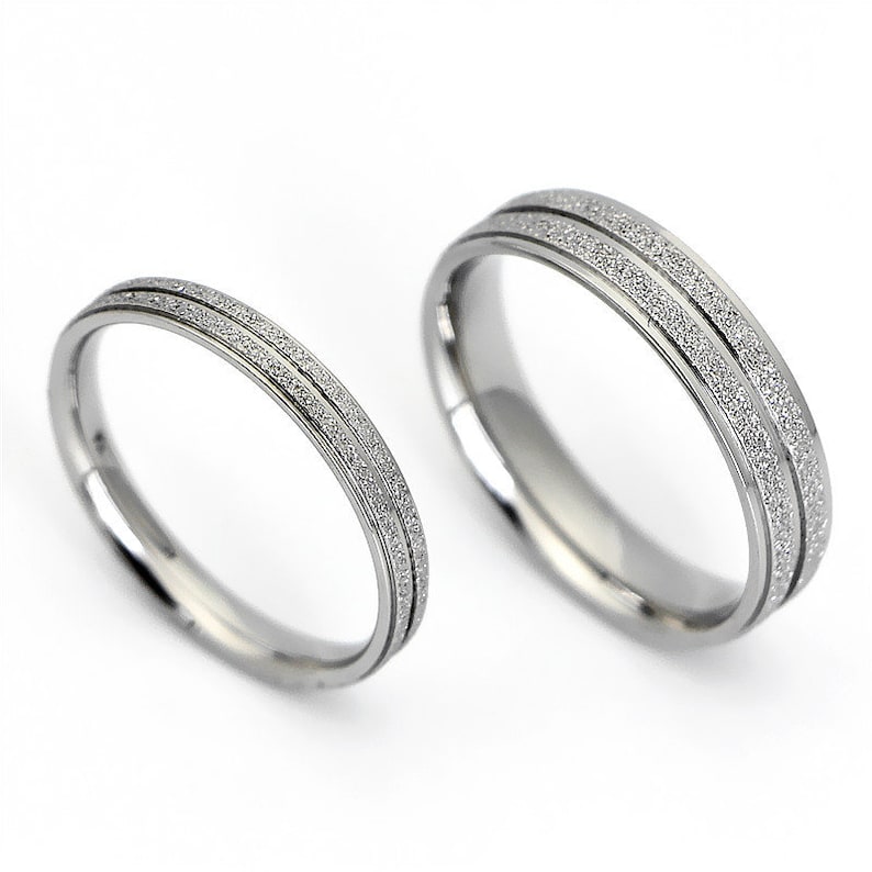 Promise Couple Rings,Rings Set,Personalized His and Her Engagement Rings,Titanium steel Engrave Ring Set