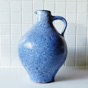 Blue Vase Ceramic by Römhild Töpferhof Mid Century Modern Ceramics 1970s DDR