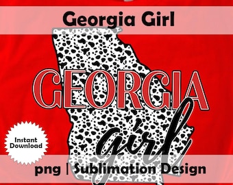 Chica de Georgia PNG, Diseño de sublimación del estado de Georgia, Gráfico de camiseta del orgullo de Georgia, Chica sureña PNG, Diseño de camiseta de Georgia, Descarga instantánea