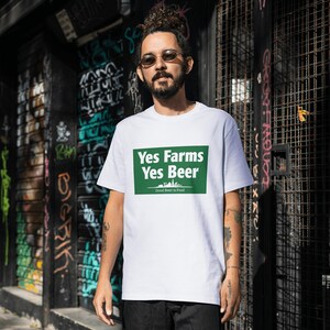 Yes Farms, Yes Beer - Organic Unisex Crewneck T-shirt
