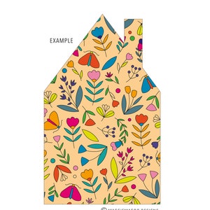 HOME mit Blumen gefüllt, Ausmalbilder pdf digitaler Download