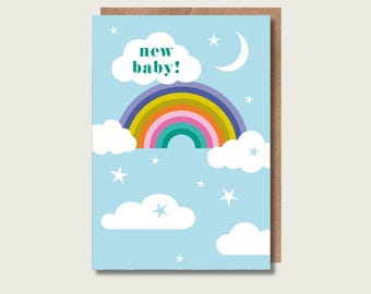 New Baby Card, gender neutral baby card