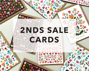 SECONDS SALE greetings cards 50% off