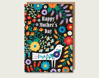 Floral Bird Mother's Day Card