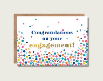 Engagement celebration card