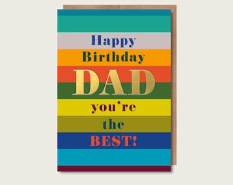 Dad Stripes Birthday Card