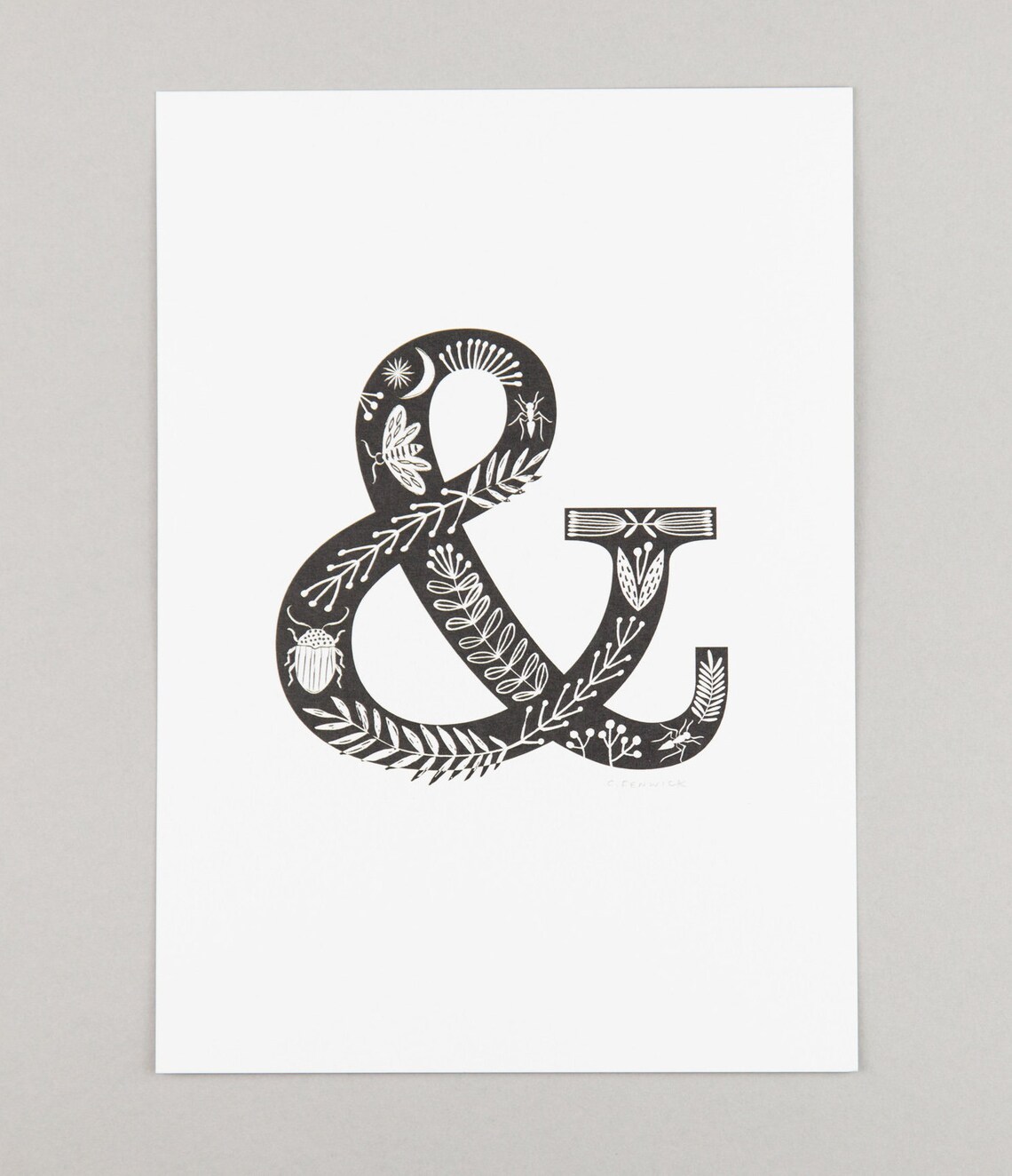 A4 Ampersand Letter Print - Etsy