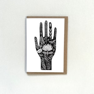 Folk Hand Grußkarte