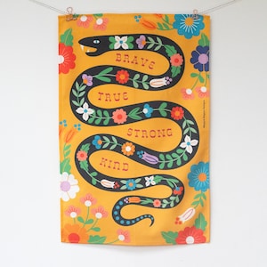 Bright Snake Tea Towel, Year of the Snake