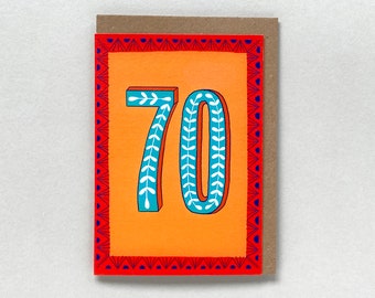 Happy 70th Birthday Card