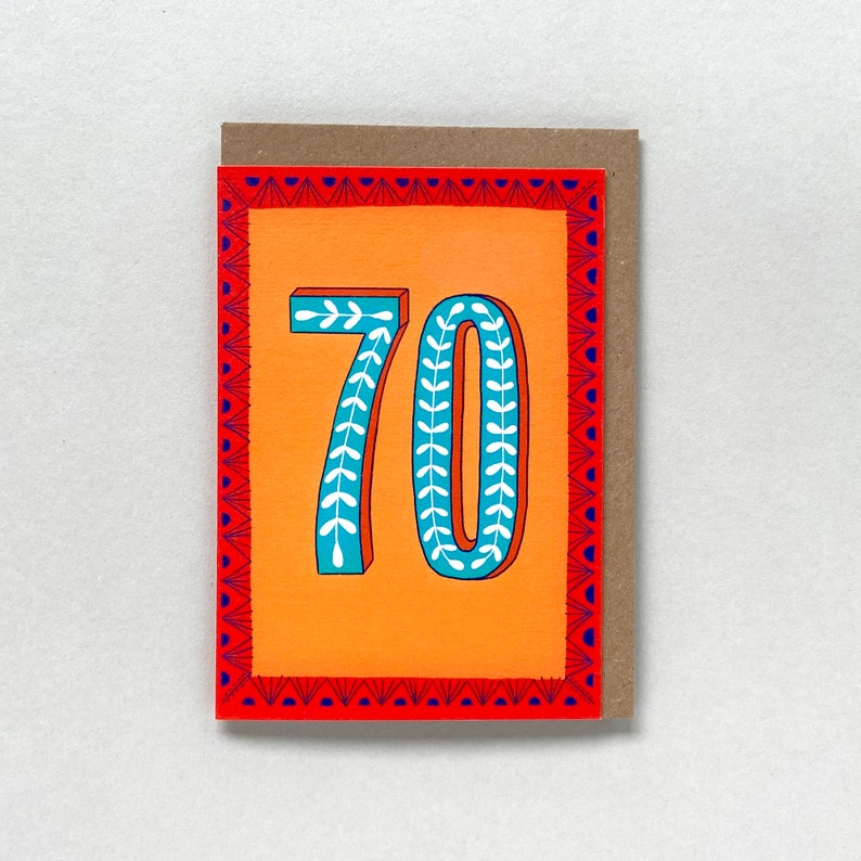 Carte Joyeux 70e anniversaire image 1