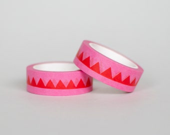 Hot pink triangle illustrated washi tape