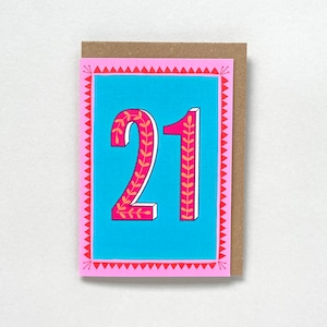 Carte Joyeux 21e anniversaire image 1