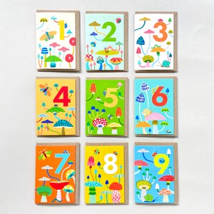 Carte 9e anniversaire Toadstools excentriques pour enfants image 3