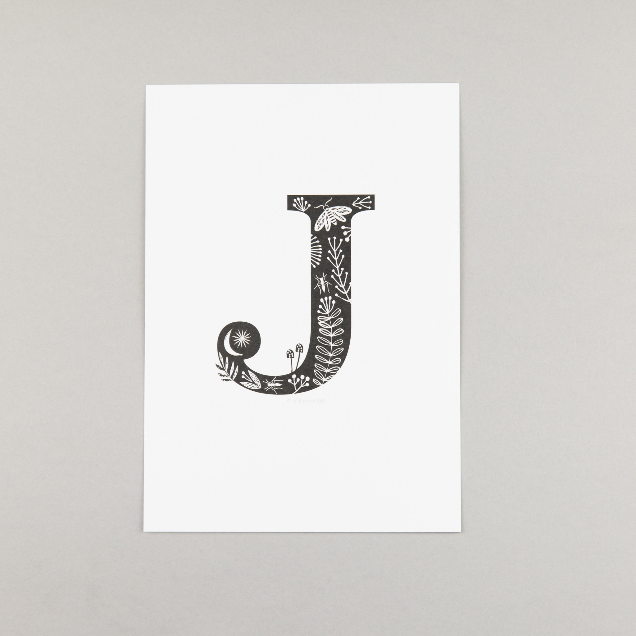 Alphabet Letter Print, A5 Folk Art Design. Letters J - R - Etsy
