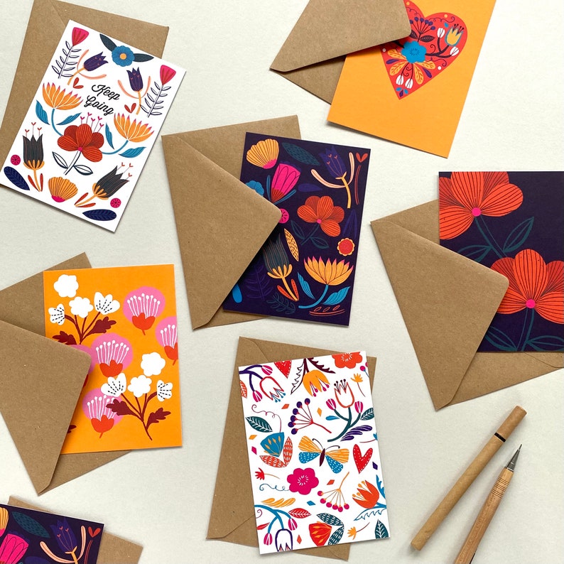 Carte de fleurs roses image 3