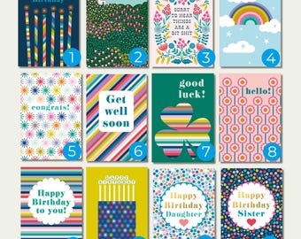 Pack of 10 Greetings Cards - you choose the designs!
