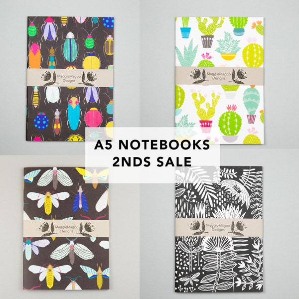 SECONDS SALE - A5 notebooks