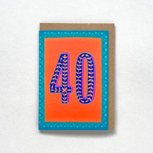 Cartão de feliz aniversário de 40 anos