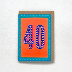 Happy 40th Birthday Card