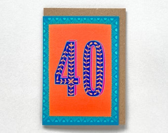 Happy 40th Birthday Card