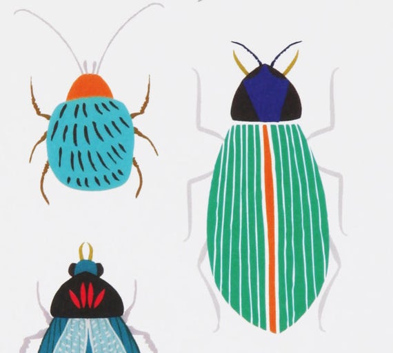 Bugs digital print A5 contemporary graphic design