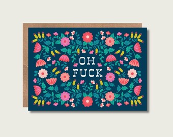 OH F*CK card, adult themed sweary card