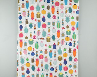 Bugs and beetles pattern tea towel by MaggieMagoo Designs, unique gift idea