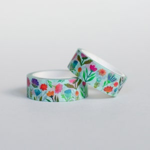 FITA WASHI - padrão floral de prado