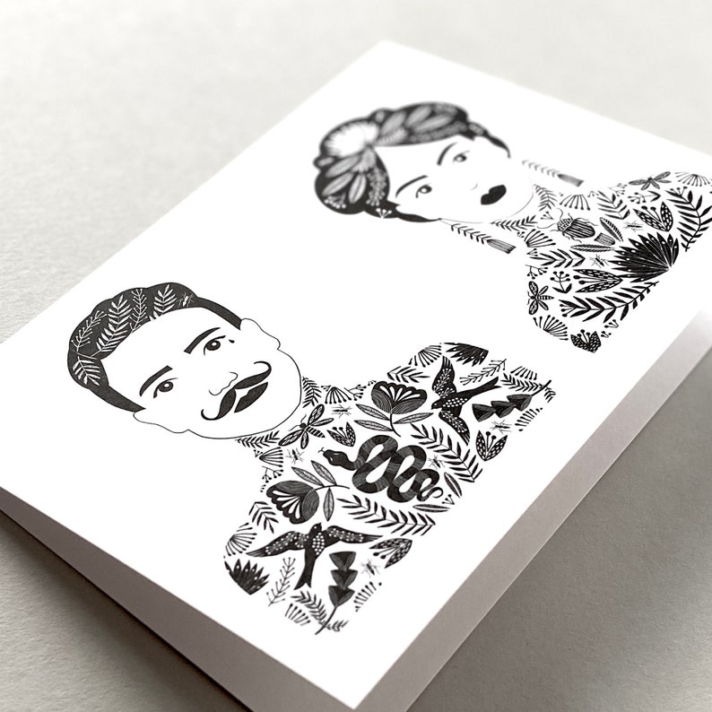 Carte de voeux pour un couple tatoué image 2