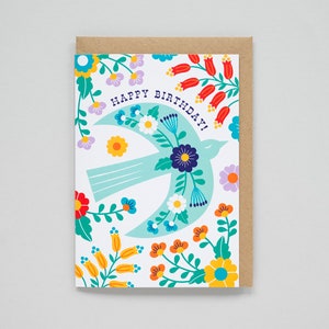 Bright Bird Illustrated Greetings Card