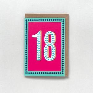 Cartão de feliz aniversário de 18 anos imagem 1