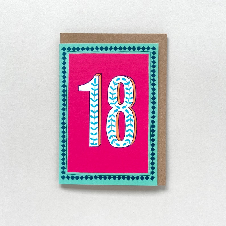 Cartão de feliz aniversário de 18 anos imagem 1