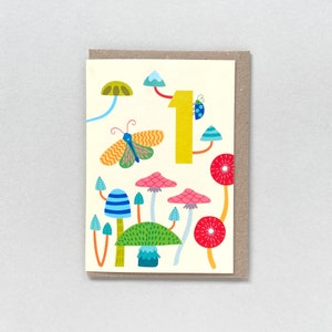 Happy 1st Birthday Illustrated Birthday Card