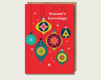Christmas Baubles Card