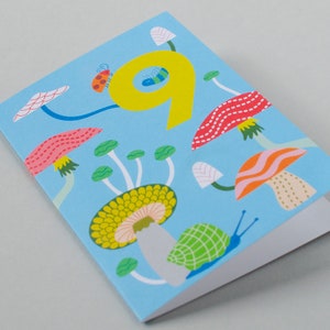 Carte 9e anniversaire Toadstools excentriques pour enfants image 2