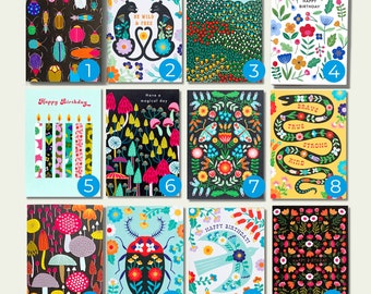 Pack of 10 Greetings Cards - you choose the designs!