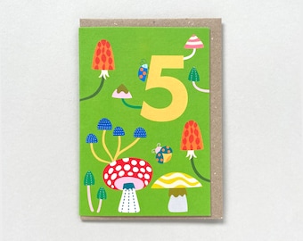 Happy 5th Birthday Card for Kids