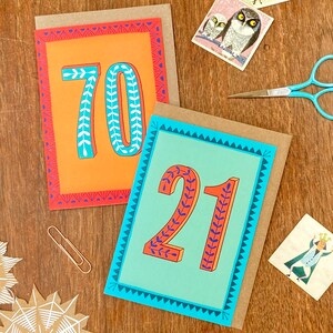 Carte Joyeux 70e anniversaire image 3