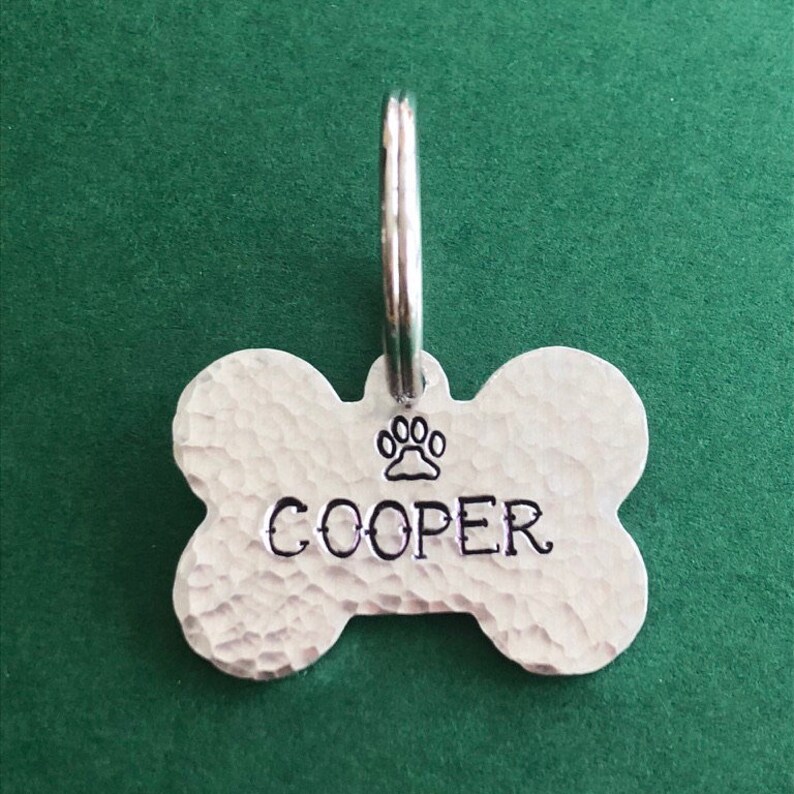 Dog Name Tags bone Shape Doggie ID Tag Aluminum Dog Tag Etsy