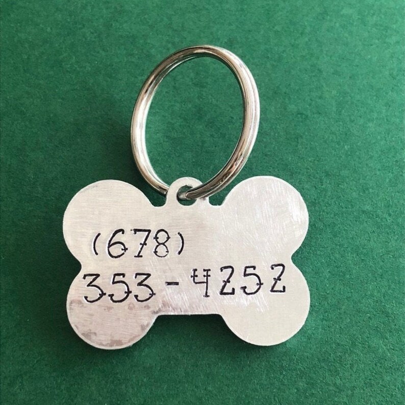 Dog Name Tags bone Shape Doggie ID Tag Aluminum Dog Tag Etsy
