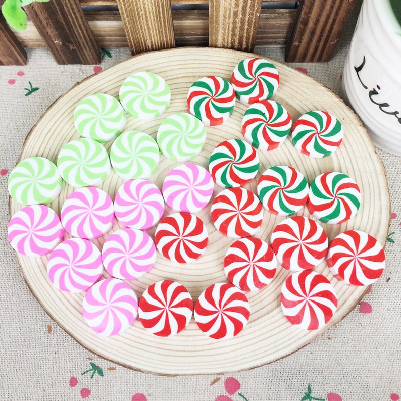 10pcs Mixed Color Clay Flatback Flat Back Cabochon Kawaii Diy Etsy