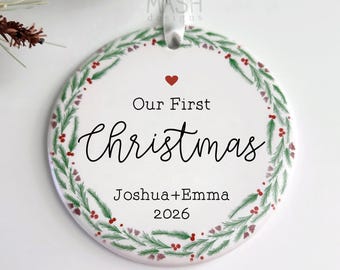 Our First Christmas, Boyfriend Gift, Girlfriend Gift, First Christmas Together, Gift for Boyfriend, Personalized Ornament, 1st Christmas