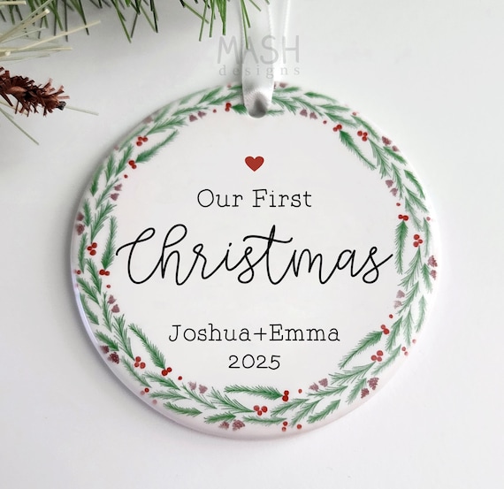 Our First Christmas, Boyfriend Gift, Girlfriend Gift, First Christmas  Together, Gift for Boyfriend, Personalized Ornament, 1st Christmas