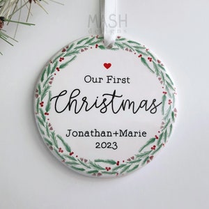 our first Christmas, boyfriend gift, girlfriend gift, first Christmas together, gift for boyfriend, personalized ornament, 1st Christmas