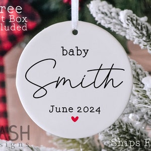 Pregnancy Announcement Ornament - Baby Announcement for Christmas - Pregnancy Reveal - Expecting Ornament - Pregnancy Announce Christmas