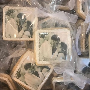 Photo Cookies - One Dozen, Wedding, Shower favors