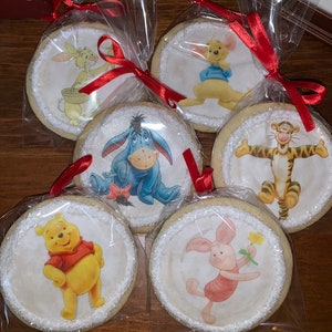 Pooh cookies; Baby Shower; One Dozen