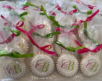 Monogram Cookies - Wedding Cookies - Wedding Favors